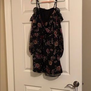 Off the shoulder with straps floral dress